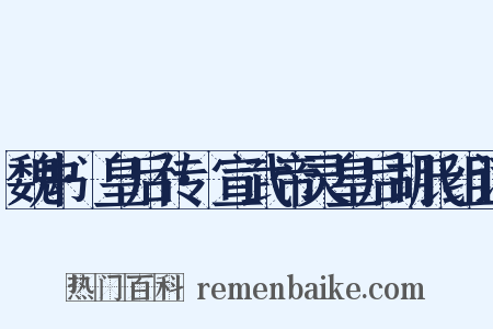 魏书·皇后传·宣武帝灵皇后胡氏组词是什么意思的图片